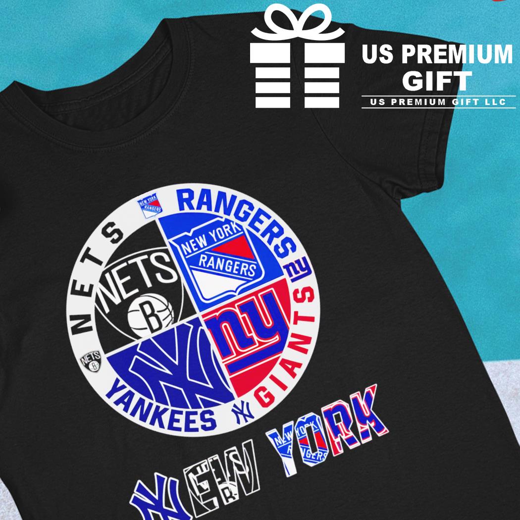 New York Yankees Nets Rangers Giants 4 teams sports circle logo shirt,  hoodie, sweater, long sleeve and tank top