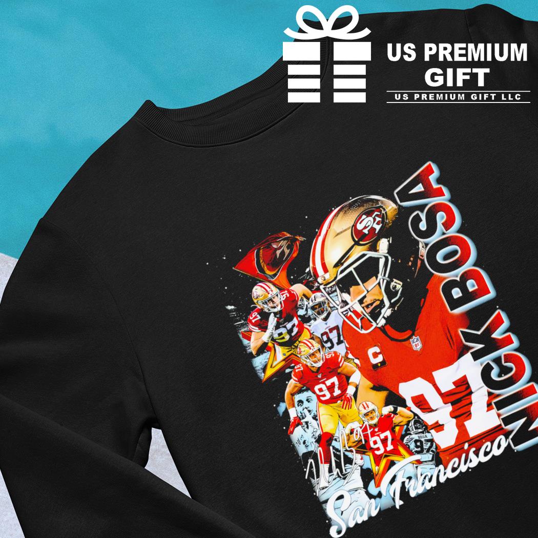 Nick Bosa 97 San Francisco 49ers the football tour vintage poster shirt,  hoodie, sweater, long sleeve and tank top