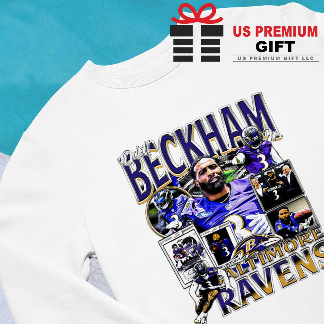 Norm Vertrek naar Voorstellen Odell Beckham Jr 3 Baltimore Ravens football retro poster shirt, hoodie,  sweater, long sleeve and tank top