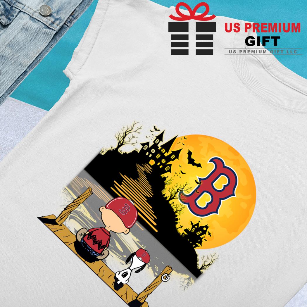 Original Peanut Snoopy And Charlie Brown Boston Red Sox Sitting