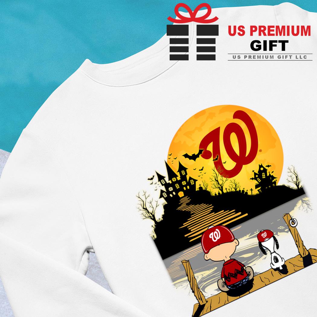 Peanuts Charlie Brown And Snoopy Playing Baseball Washington Nationals Shirt  - Peanutstee