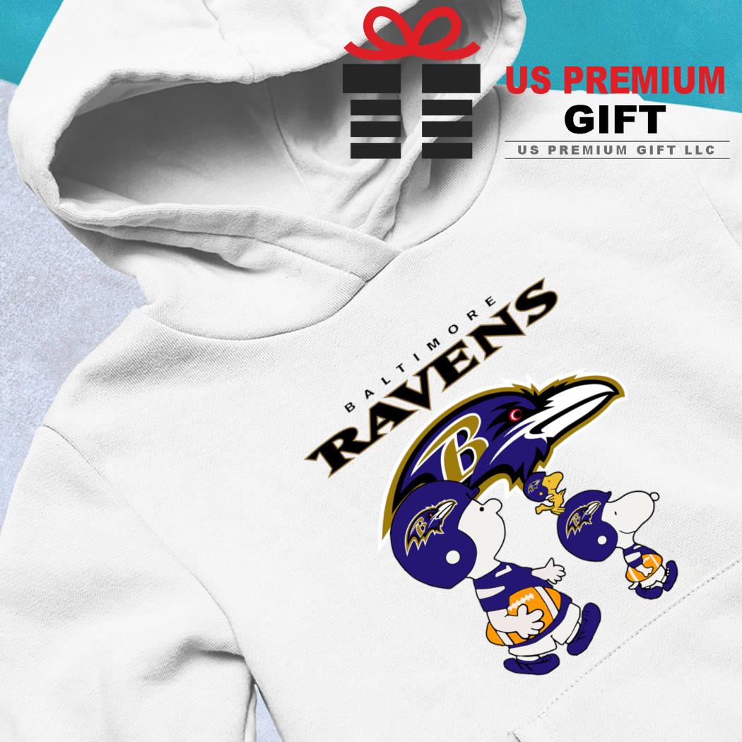 Baltimore Ravens Snoopy and Charlie Brown with Woodstock cartoon T-shirt,  hoodie, sweater, long sleeve and tank top