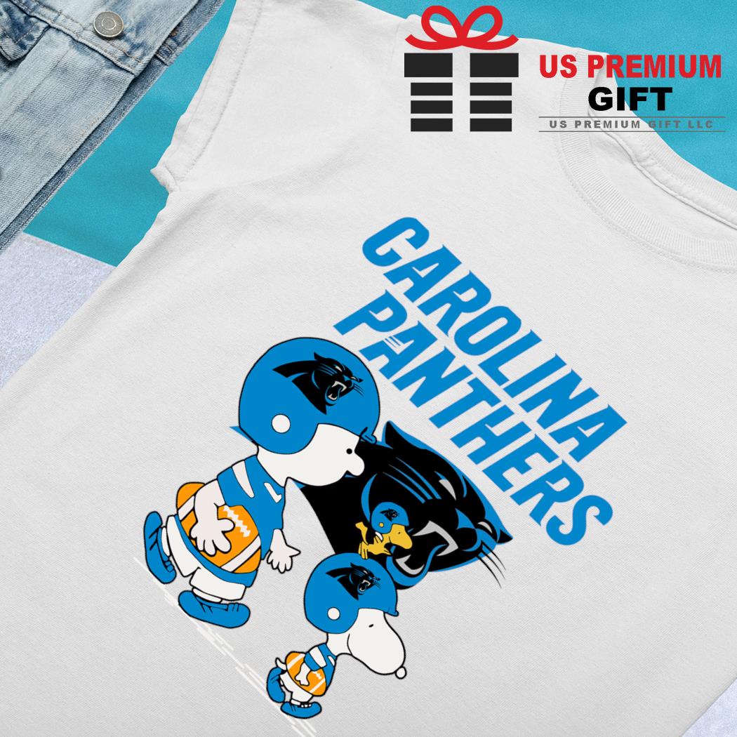 Carolina Panthers Peanuts Snoopy Charlie Brown And Woodstock T