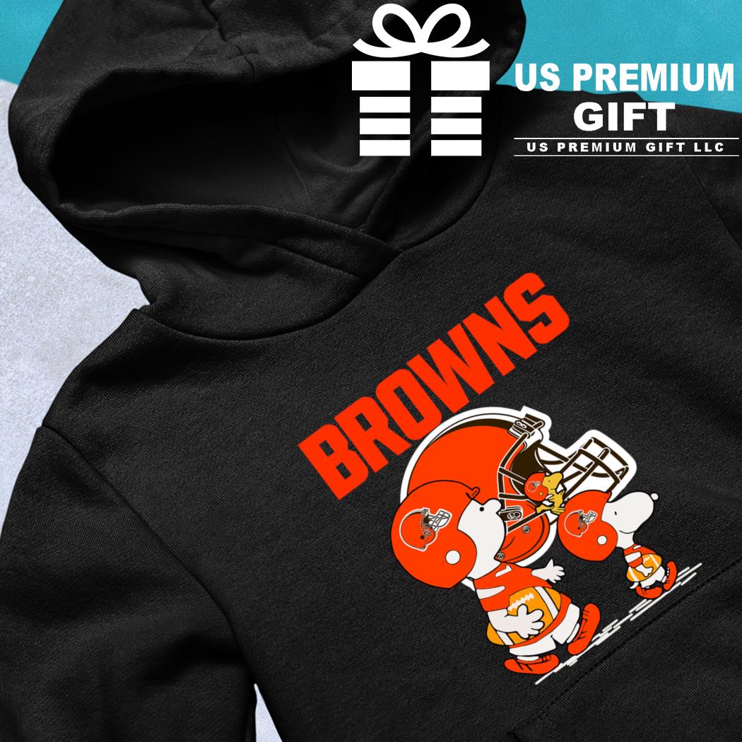 Official peanuts Just A Girl Who Loves Fall And Cleveland Browns Shirt,  hoodie, sweater, long sleeve and tank top