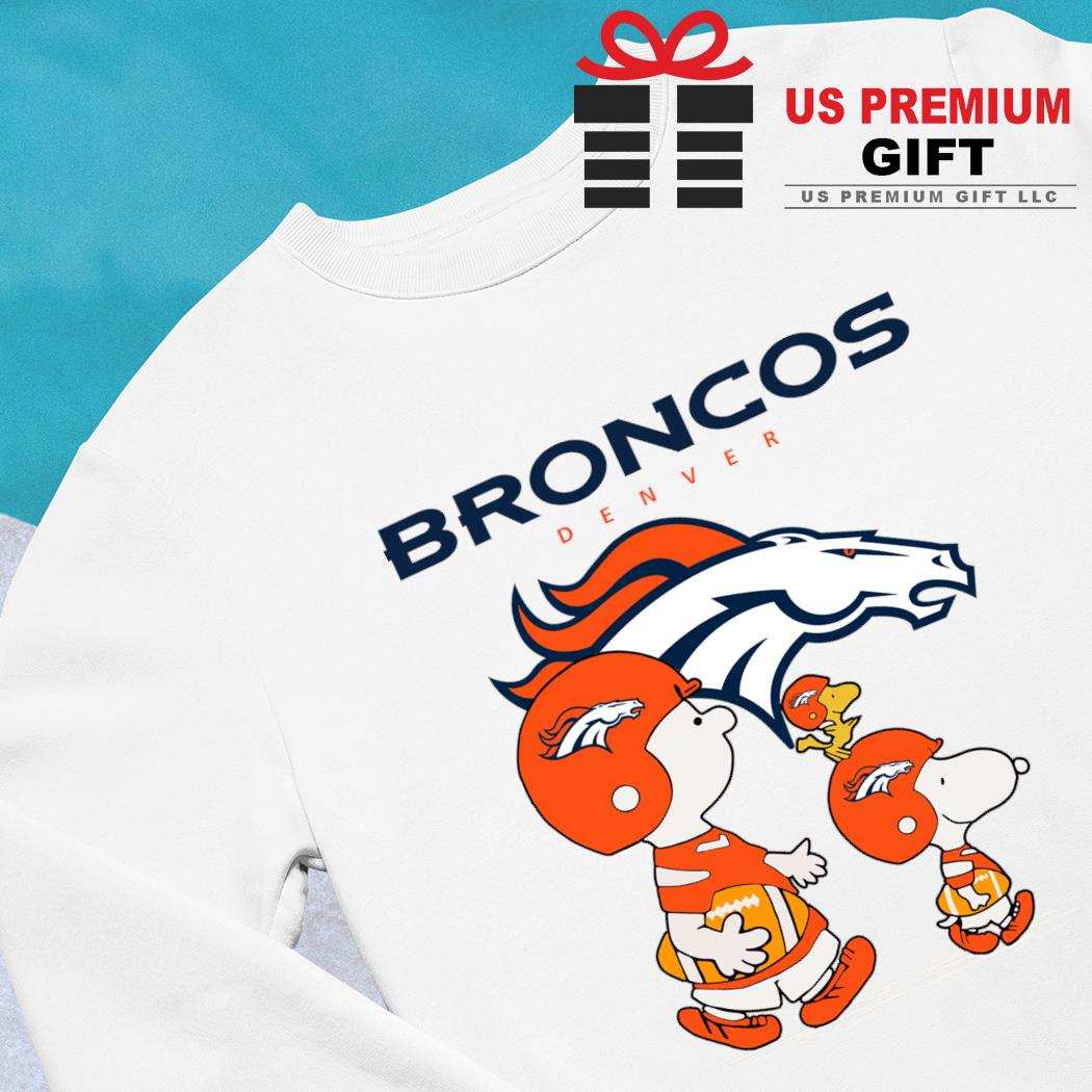 Peanuts Charlie Brown Snoopy Woodstock cartoon Denver Broncos football logo  gift shirt, hoodie, sweater, long sleeve and tank top