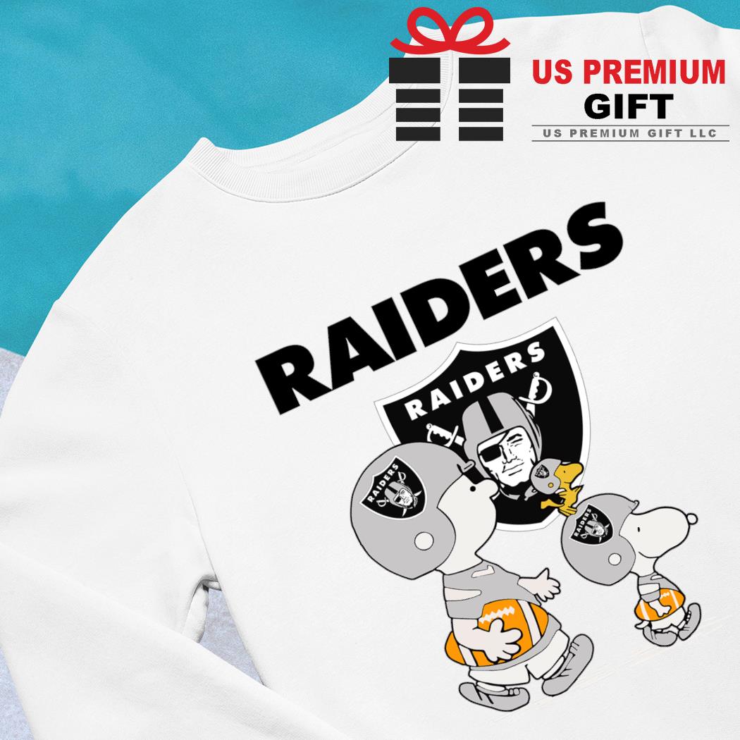 Oakland Raiders Let's Play Football Together Snoopy Charlie Brown And  Woodstock Shirt - Limotees