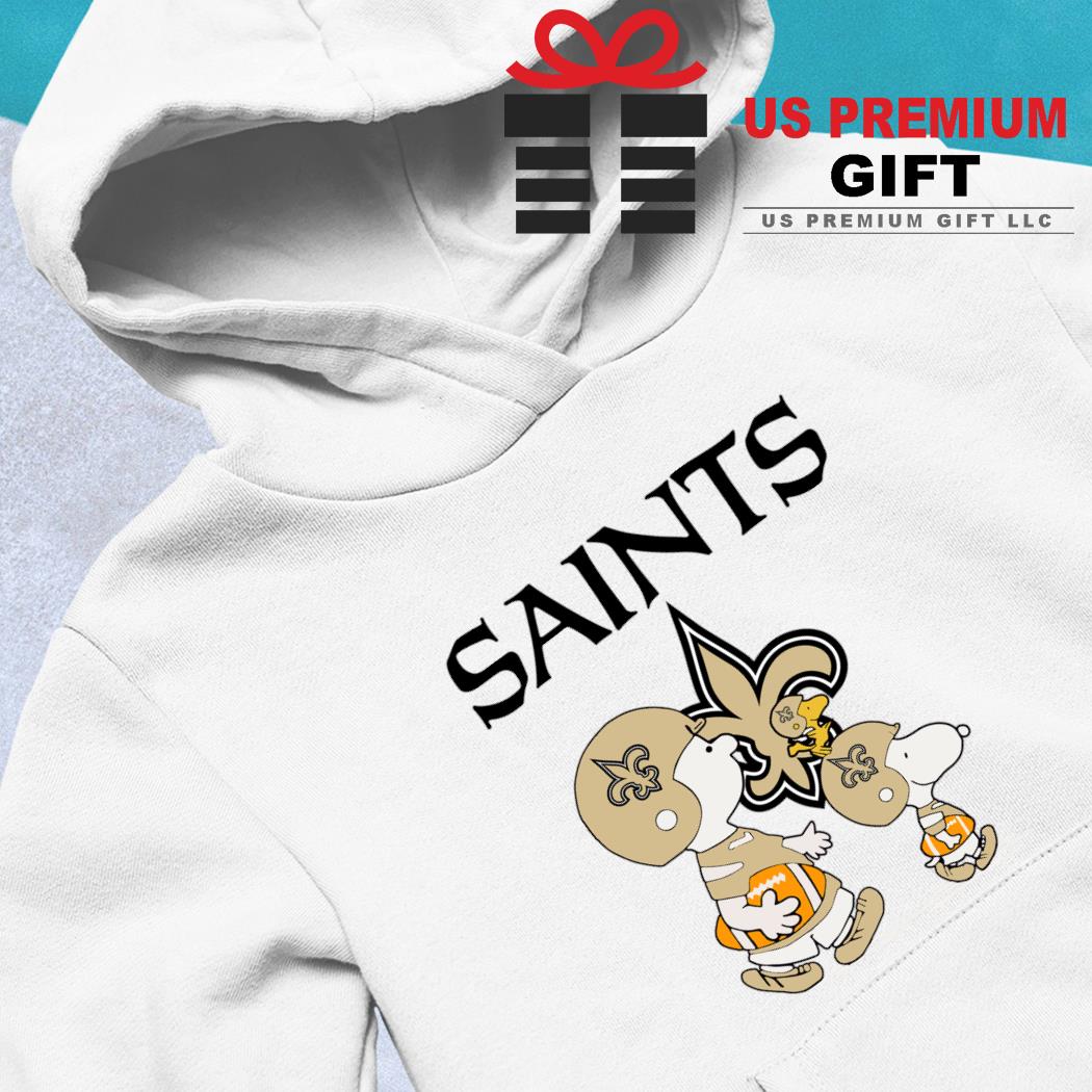 New orleans saints Peanuts Snoopy Charlie brown and Woodstock T