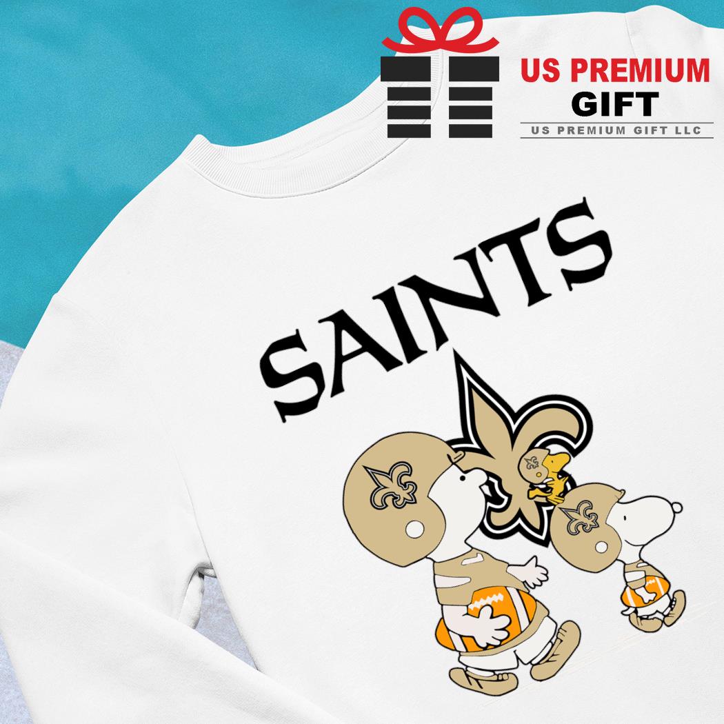 New orleans saints Peanuts Snoopy Charlie brown and Woodstock T