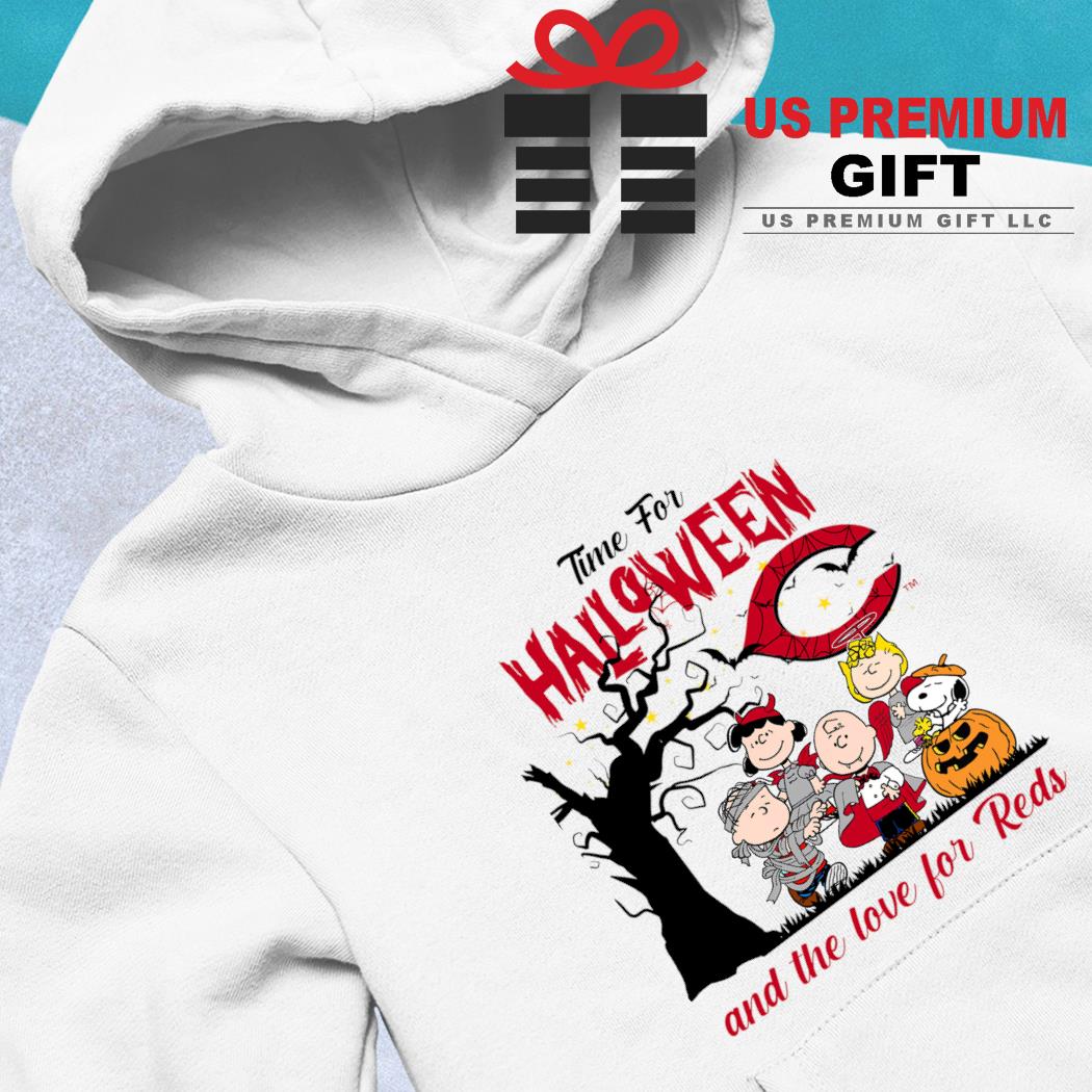 Peanuts Time For Halloween And The Love For Cincinnati Reds shirt, hoodie,  sweater, long sleeve and tank top