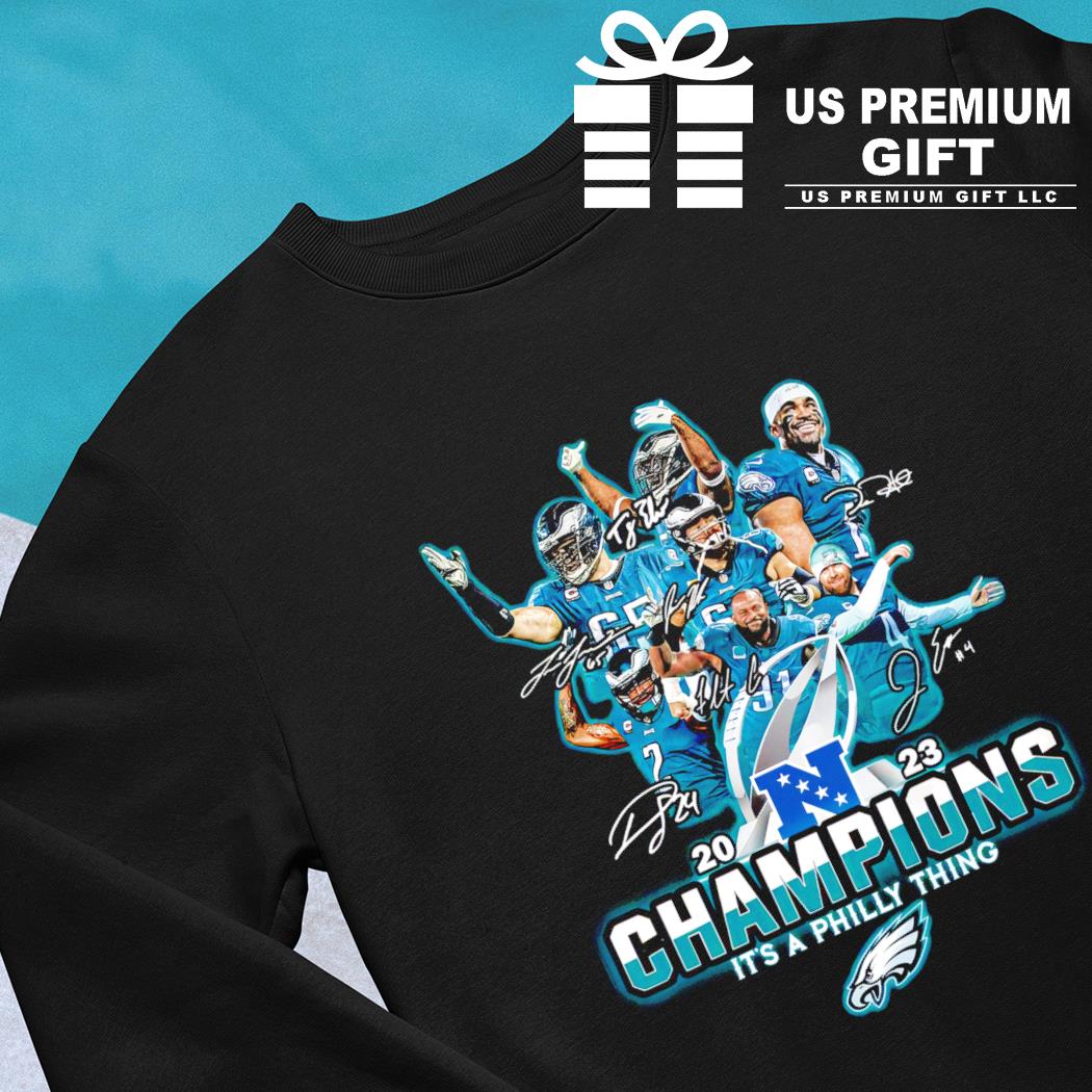 Philadelphia Eagles football players signatures 2023 Champions it's a Philly  thing logo shirt, hoodie, sweater, long sleeve and tank top