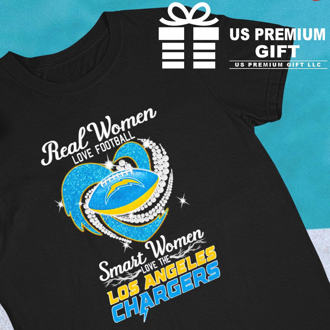 Real women love football smart women love the Los Angeles Chargers heart  logo gift shirt, hoodie, sweater, long sleeve and tank top