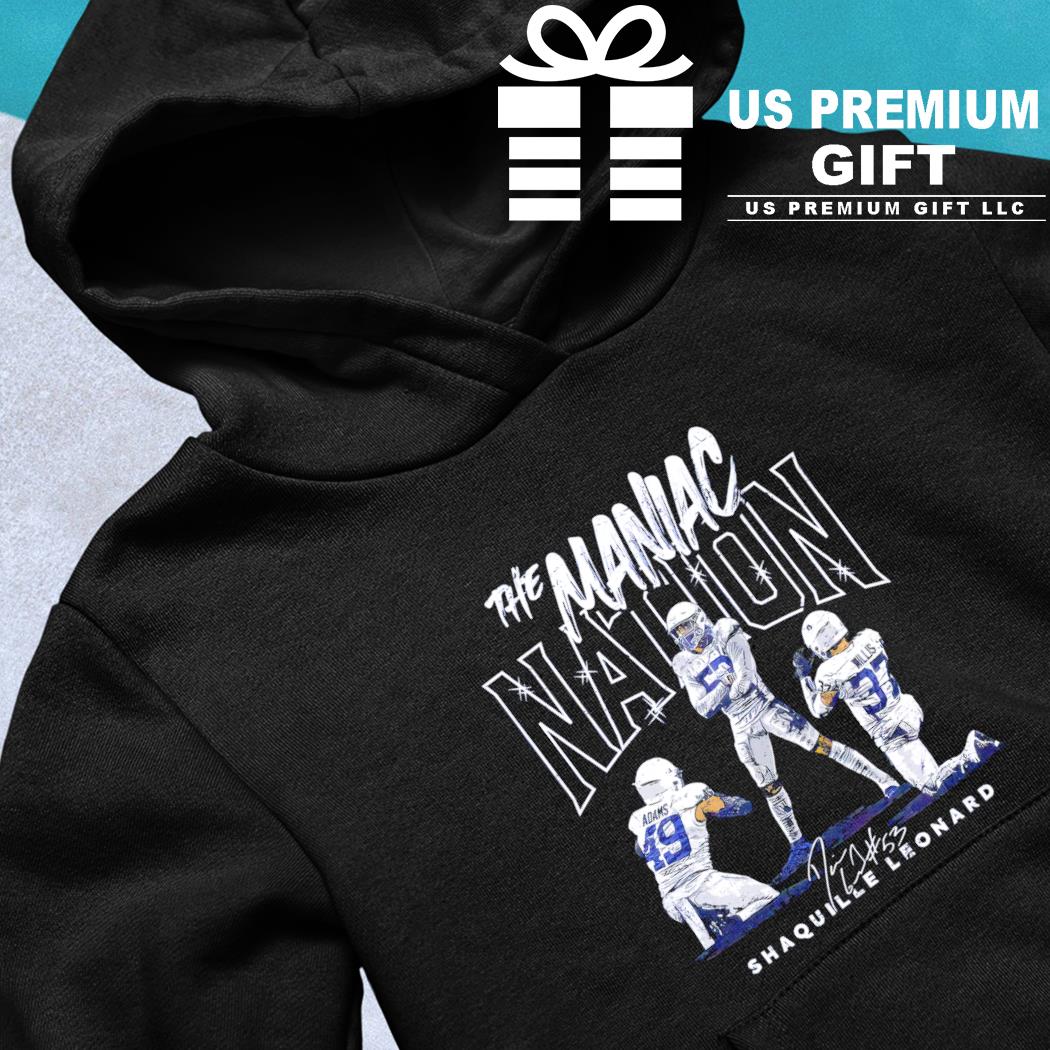 Shaquille Leonard 53 Indianapolis Colts football player the Maniac nation  signature funny shirt, hoodie, sweater, long sleeve and tank top