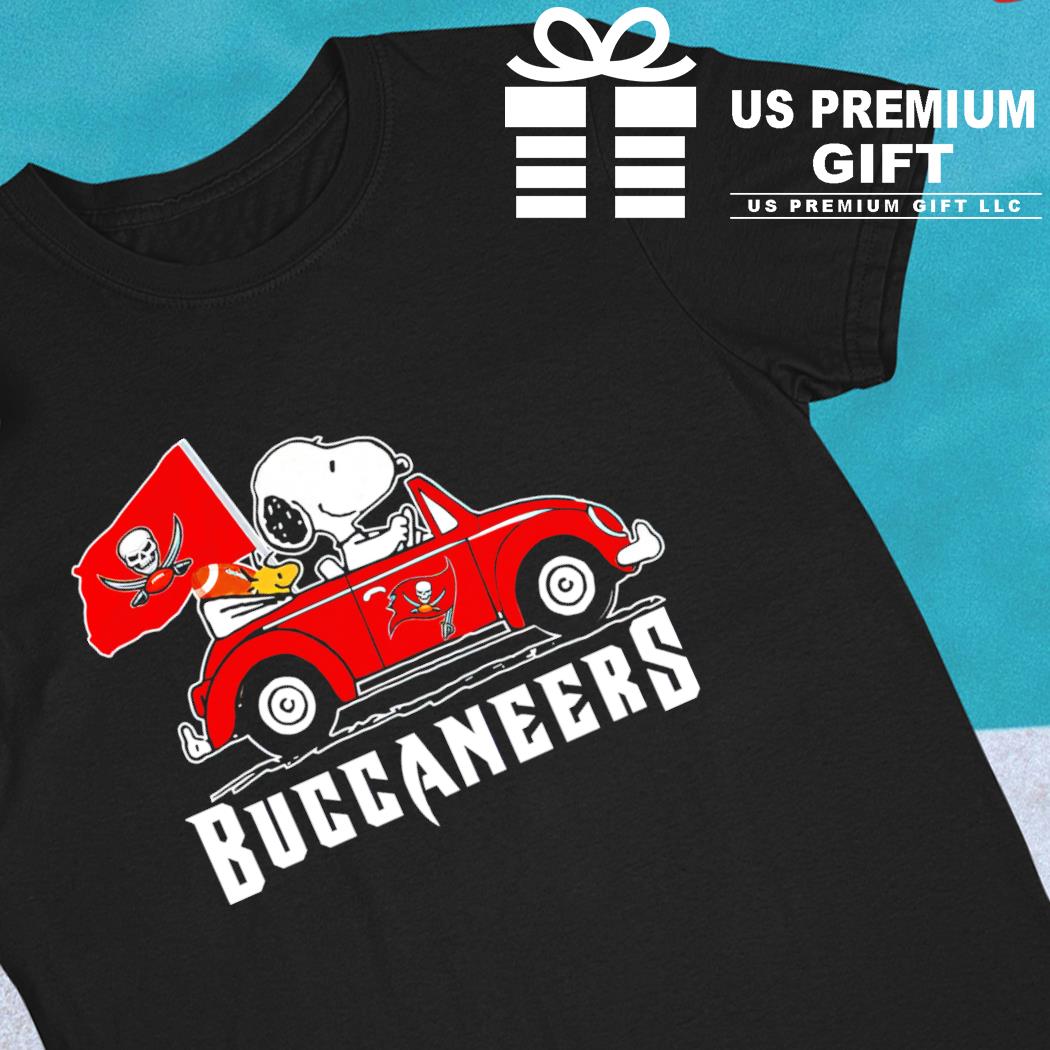 Snoopy and Woodstock drive Car Buccaneers football shirt, hoodie,  longsleeve, sweatshirt, v-neck tee