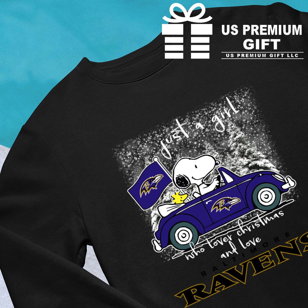 Snoopy Baltimore Ravens Christmas shirt, hoodie, sweater, long