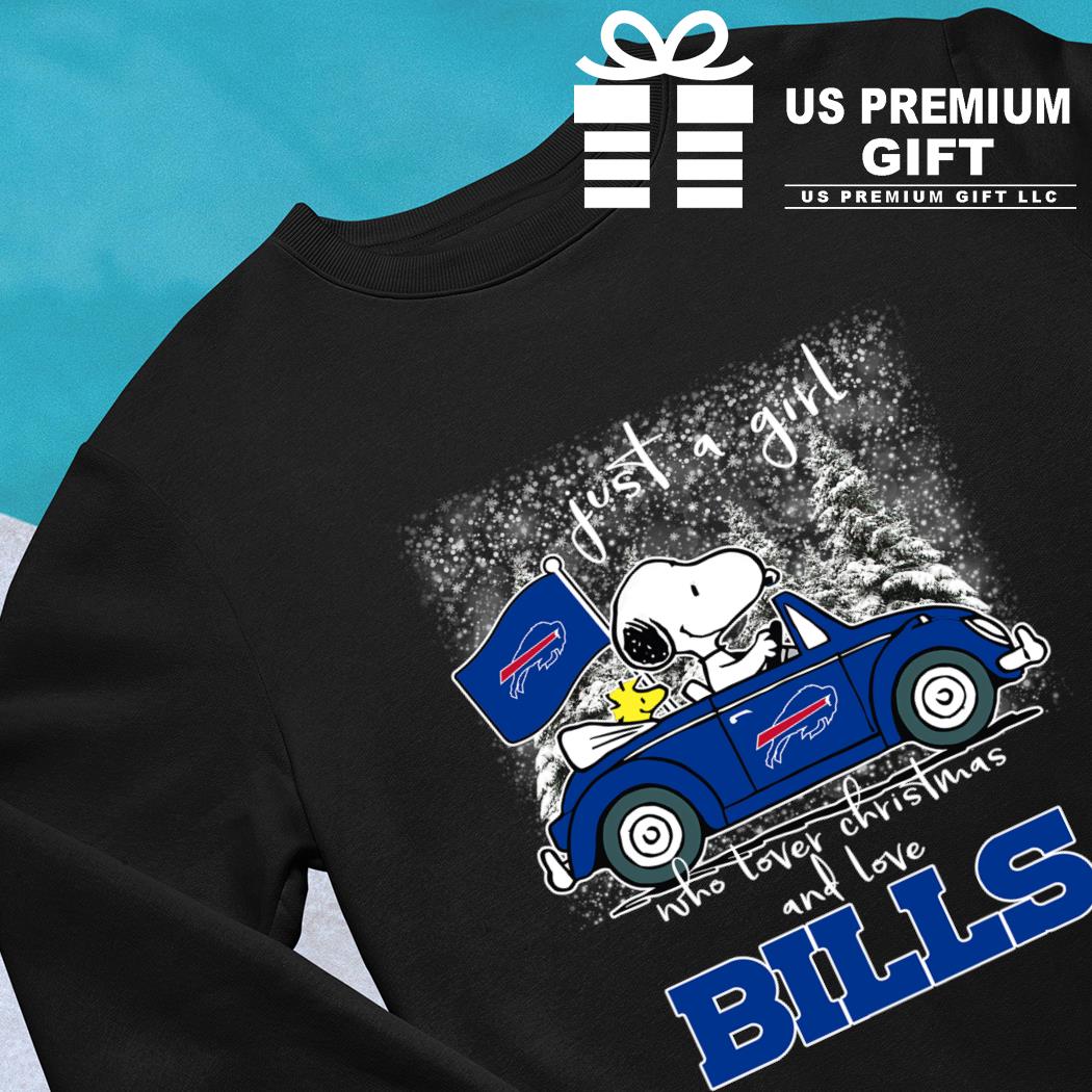 Snoopy just a girl who lover Christmas and love Buffalo Bills gift