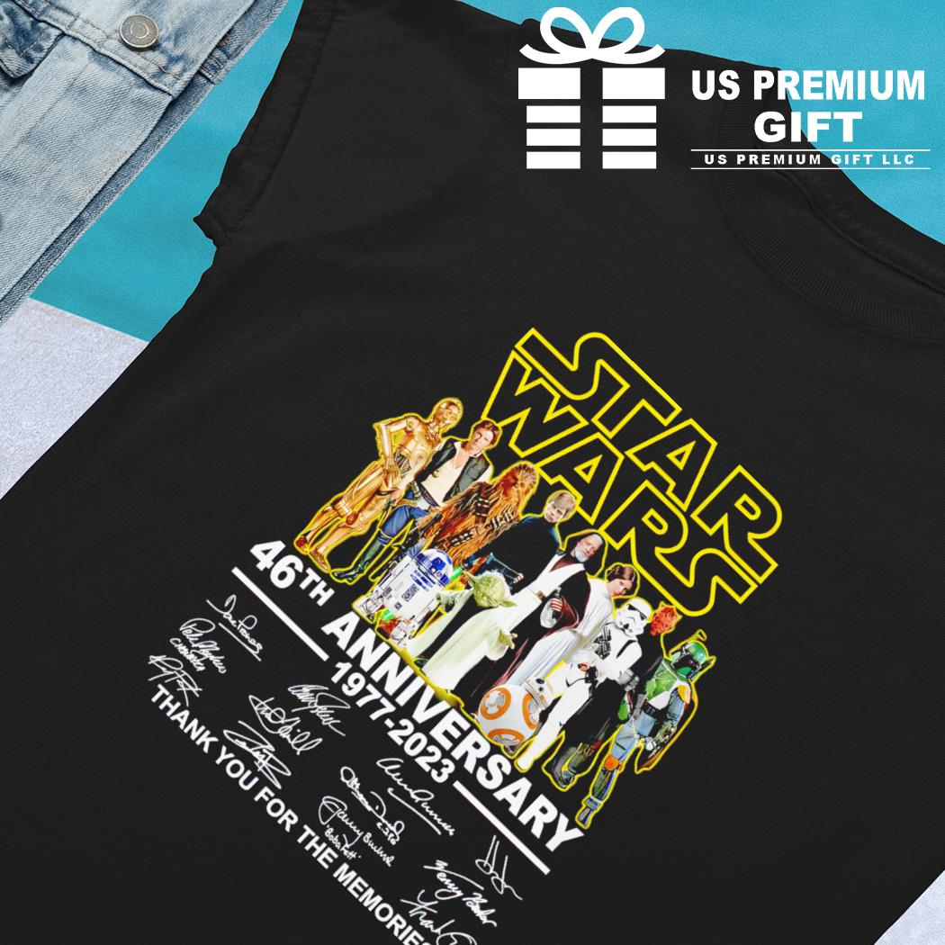 Star Wars 46th 1977-2023 Anniversary Thank For The Memories Tshirt Men 