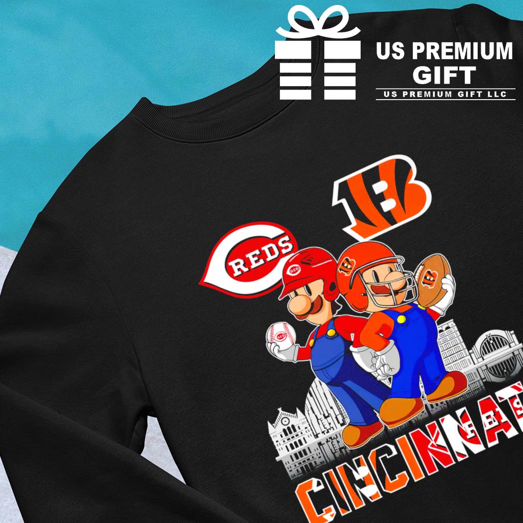 CincinnatI city cincinnatI bengals and cincinnatI reds baseball shirt,  hoodie, sweater, long sleeve and tank top