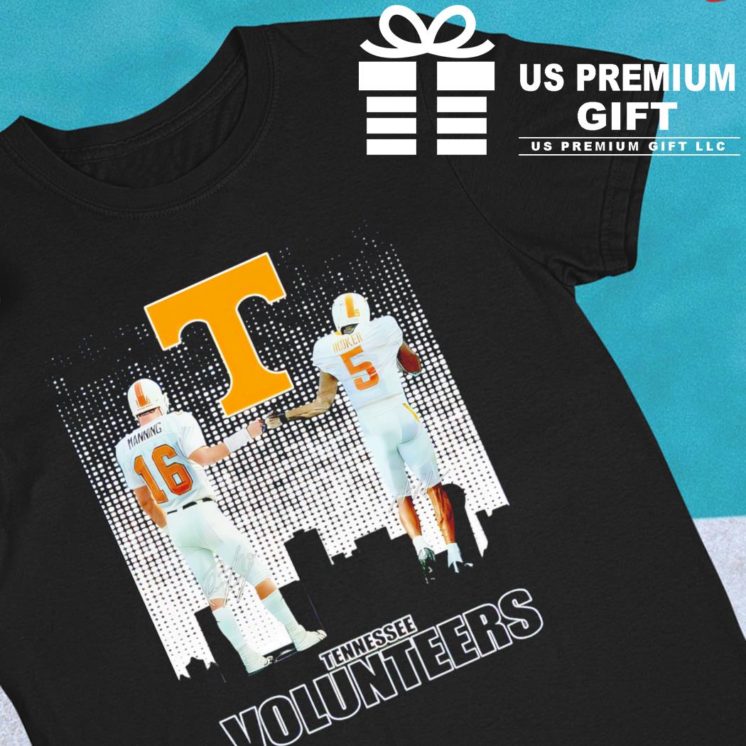 Tennessee Volunteers football Peyton Manning 16 and Hendon Hooker 5 players  signatures shirt, hoodie, sweater, long sleeve and tank top