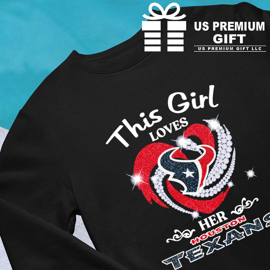 Official houston Texans Girls Youth Heart Logo Shirt, hoodie, sweater, long  sleeve and tank top