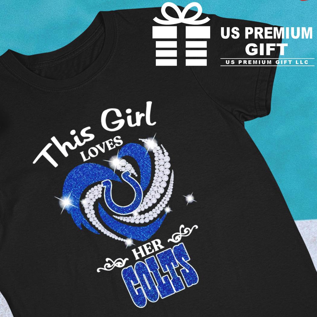 Indianapolis Colts Girls Youth Drip Heart Dolman T-Shirt - Royal