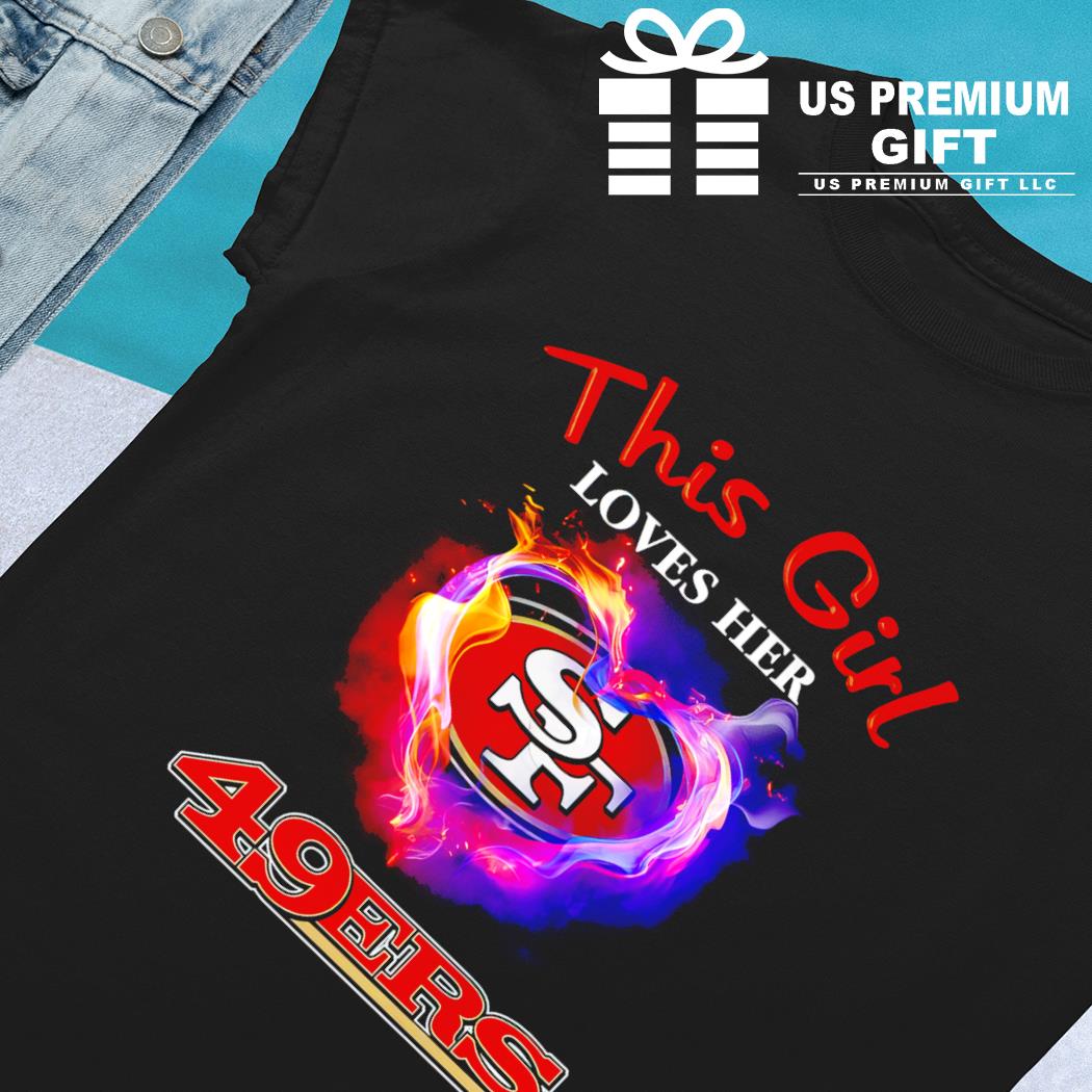 San Francisco 49ers Tiny Heart Shape T-shirt - Jomagift