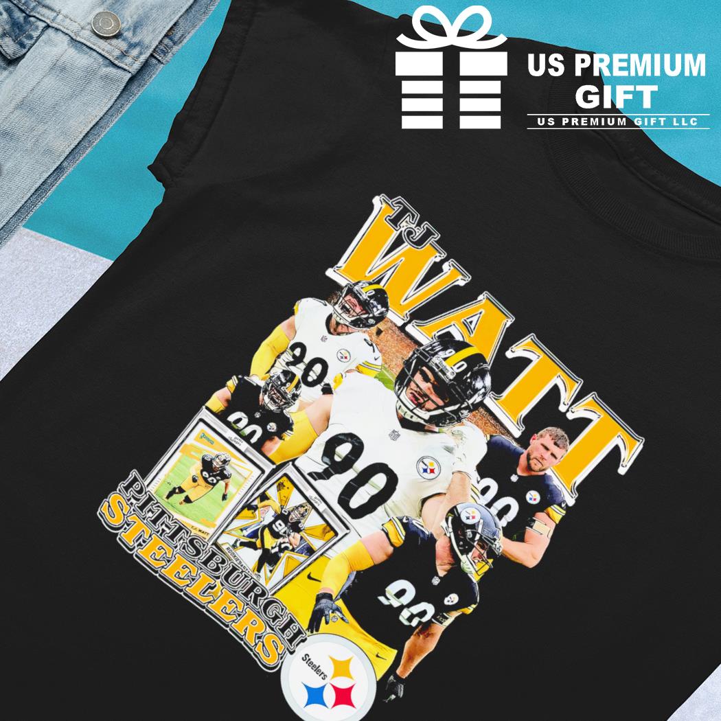 TJ Watt 90 Pittsburgh Steelers football retro poster shirt, hoodie