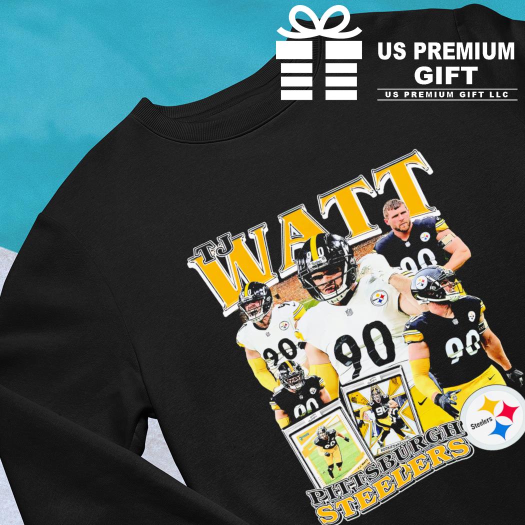 TJ Watt 90 Pittsburgh Steelers football retro poster shirt, hoodie,  sweater, long sleeve and tank top