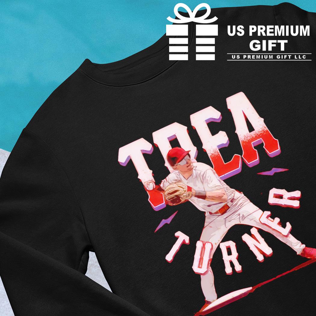 Trea Turner Philadelphia Phillies baseball player action pose signature  outline gift shirt, hoodie, sweater, long sleeve and tank top