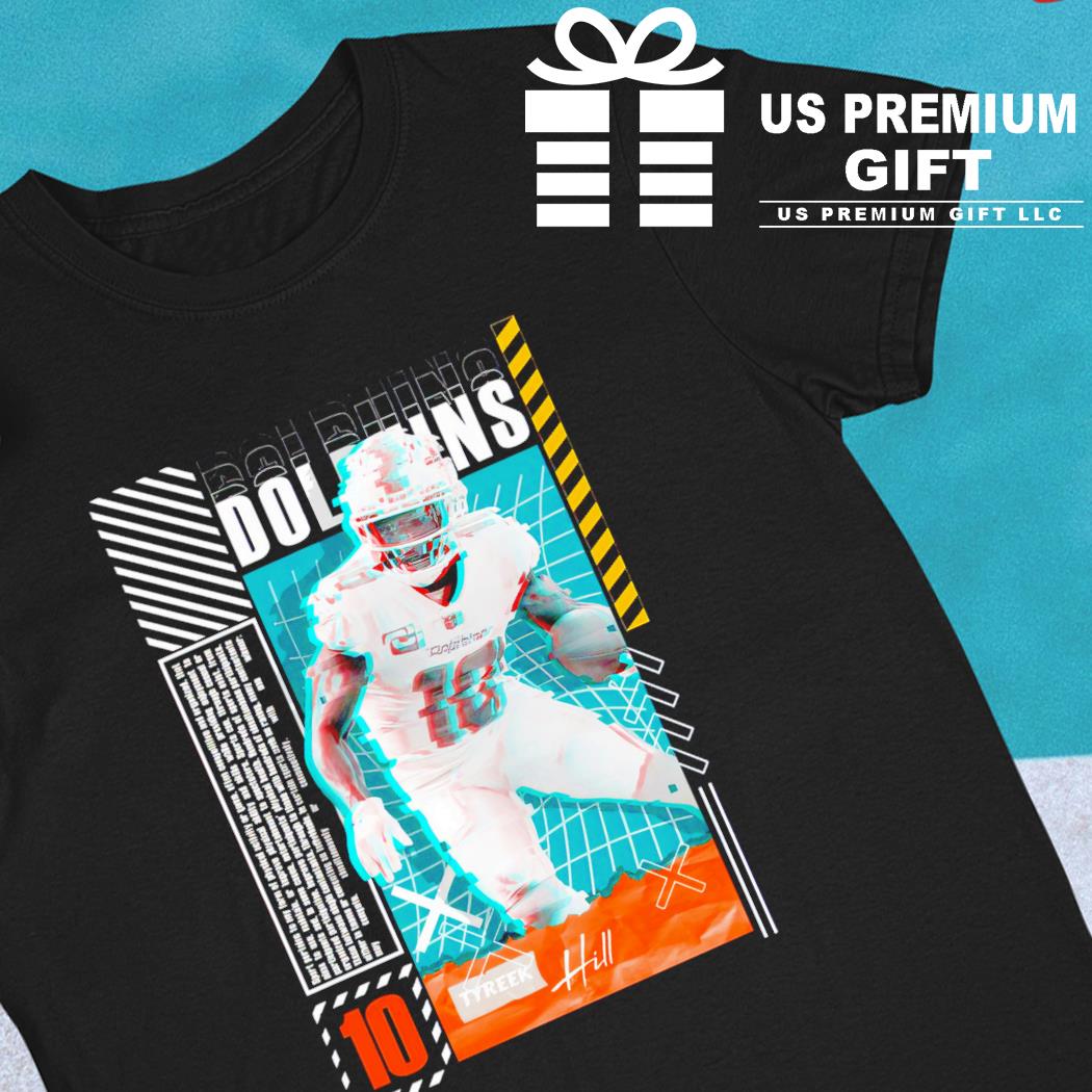 Tyreek Hill 10 Miami Dolphins football player glitch poster shirt