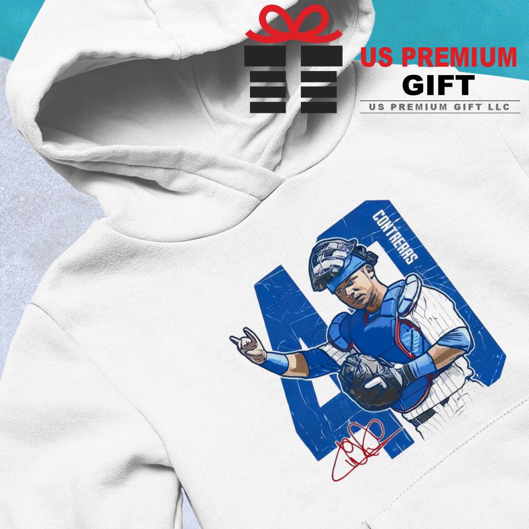 Willson Contreras Chicago Cubs baseball player 40 signature outline logo  shirt, hoodie, sweater, long sleeve and tank top