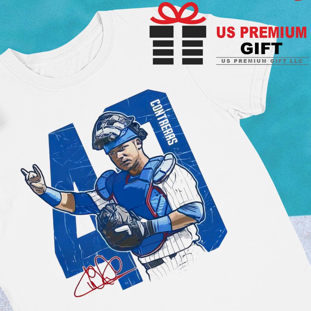 Willson Contreras Chicago Cubs baseball player 40 signature outline logo  shirt, hoodie, sweater, long sleeve and tank top