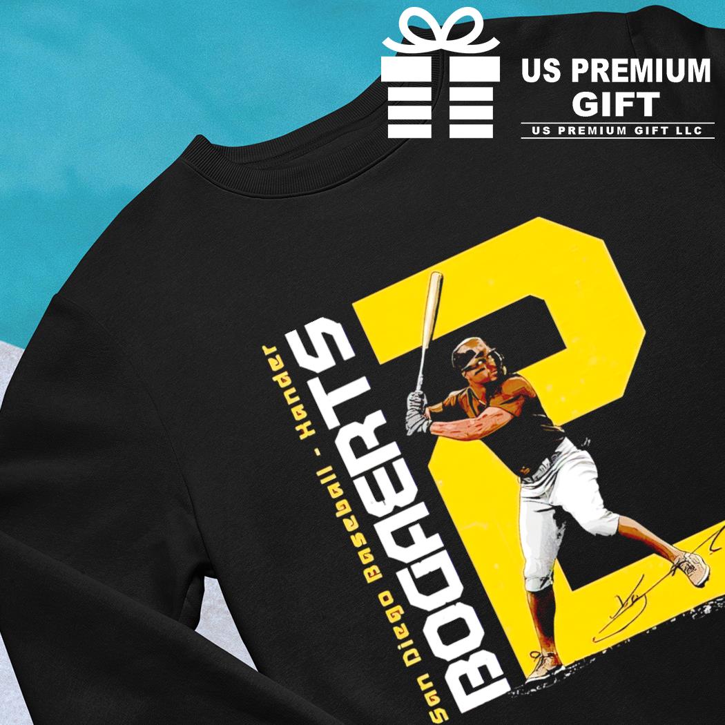 Xander Bogaerts 2 San Diego Padres baseball player action pose signature  outline gift shirt, hoodie, sweater, long sleeve and tank top