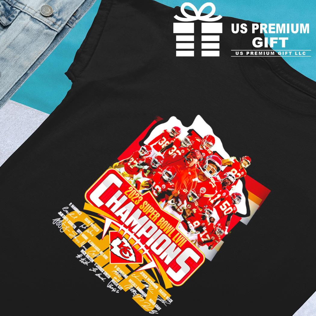 Super Bowl LVII 2023 Kansas city Chiefs signatures shirt - Guineashirt  Premium ™ LLC