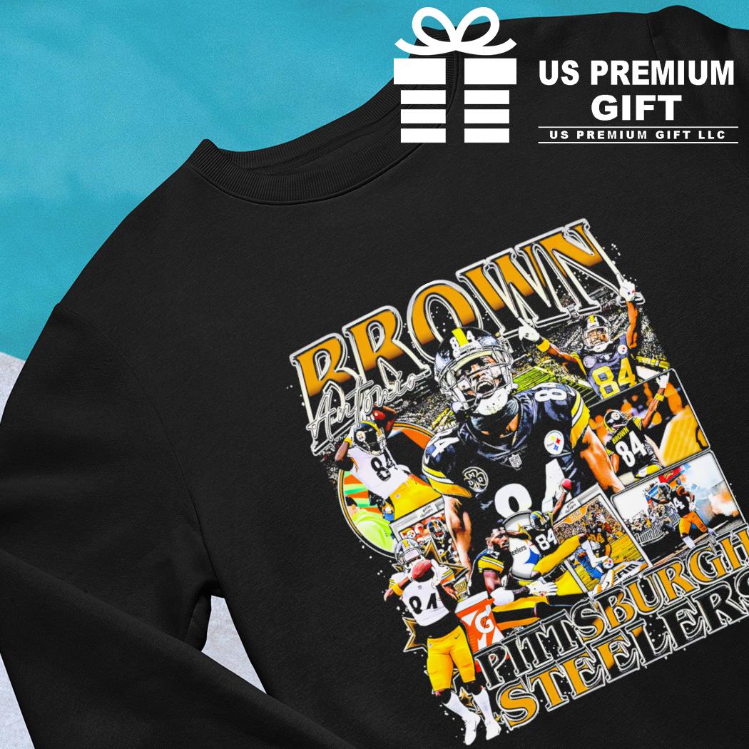 NFL, Shirts & Tops, Nfl Pittsburgh Steelers Youth 84 Antonio Brown Black  Tshirt Medium12