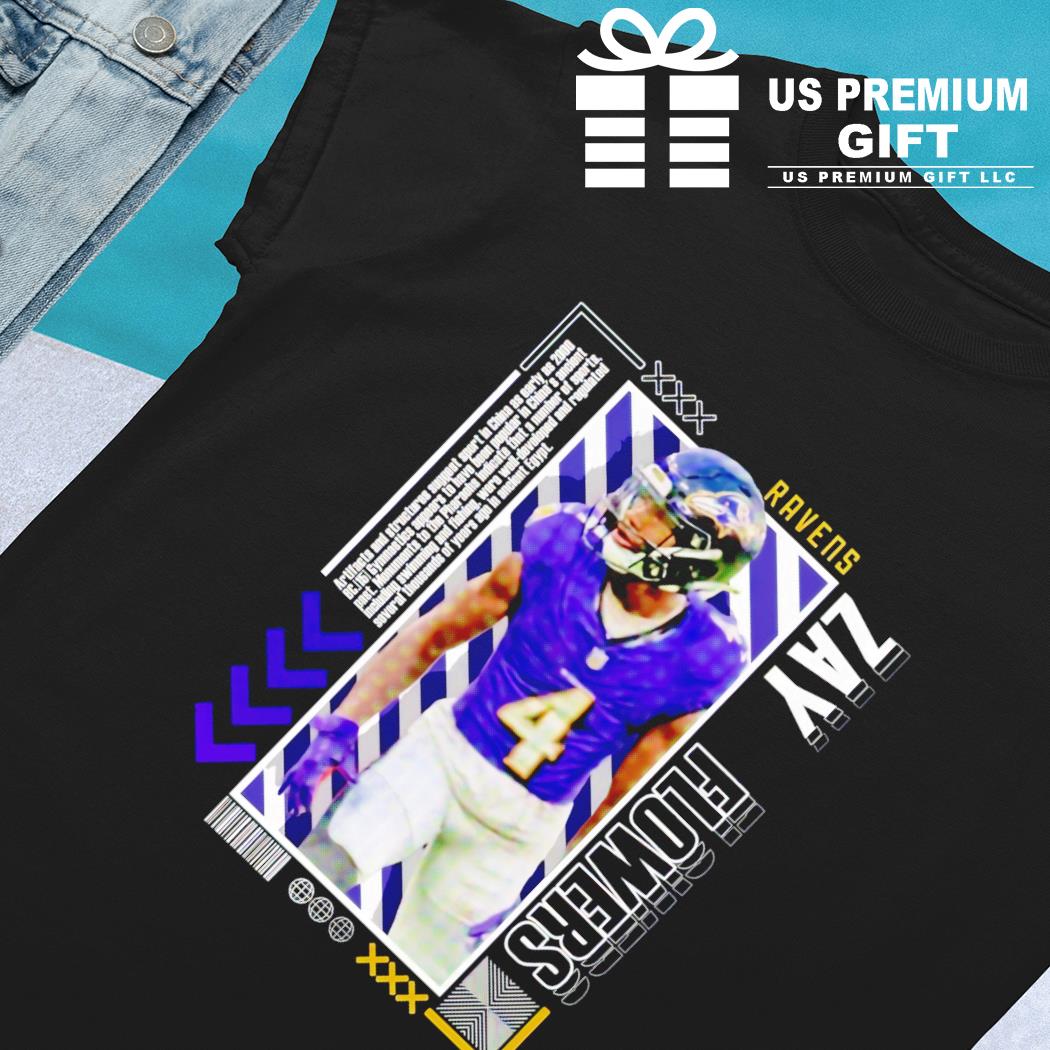 Zay Flowers Shirt, Baltimore Football Men's Cotton T-Shirt