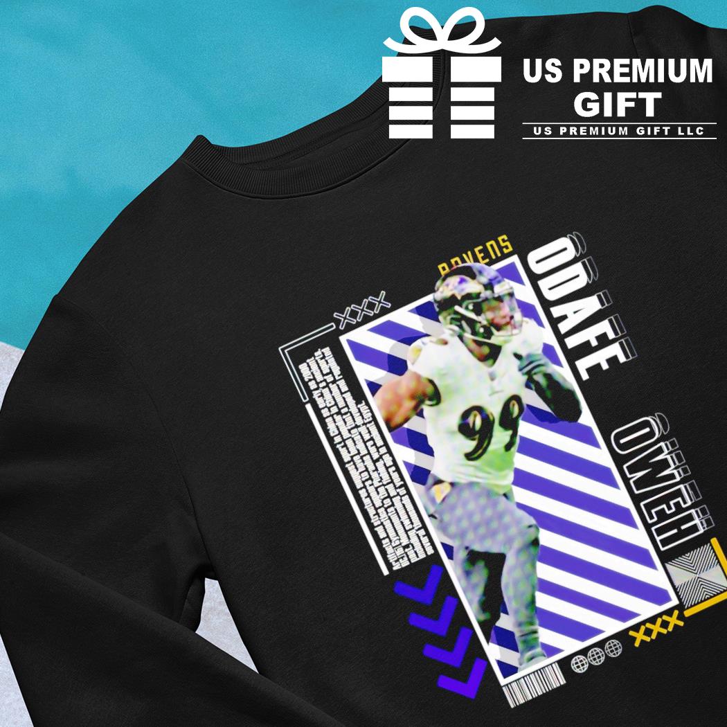 Baltimore Ravens football 99 Odafe Oweh player pose poster Us gift shirt,  hoodie, sweater, long sleeve and tank top