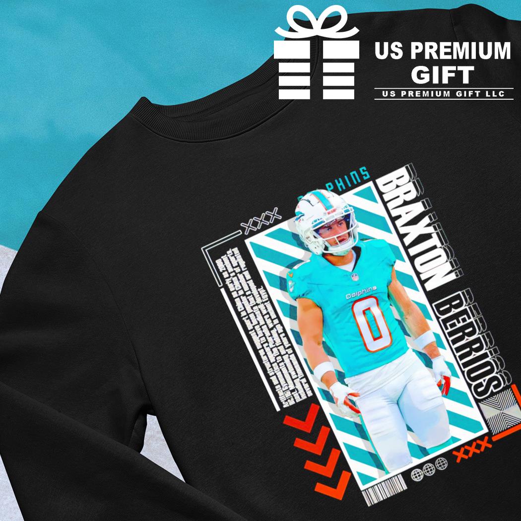 Braxton Berrios 0 Miami Dolphins football player pose poster gift shirt,  hoodie, sweater, long sleeve and tank top