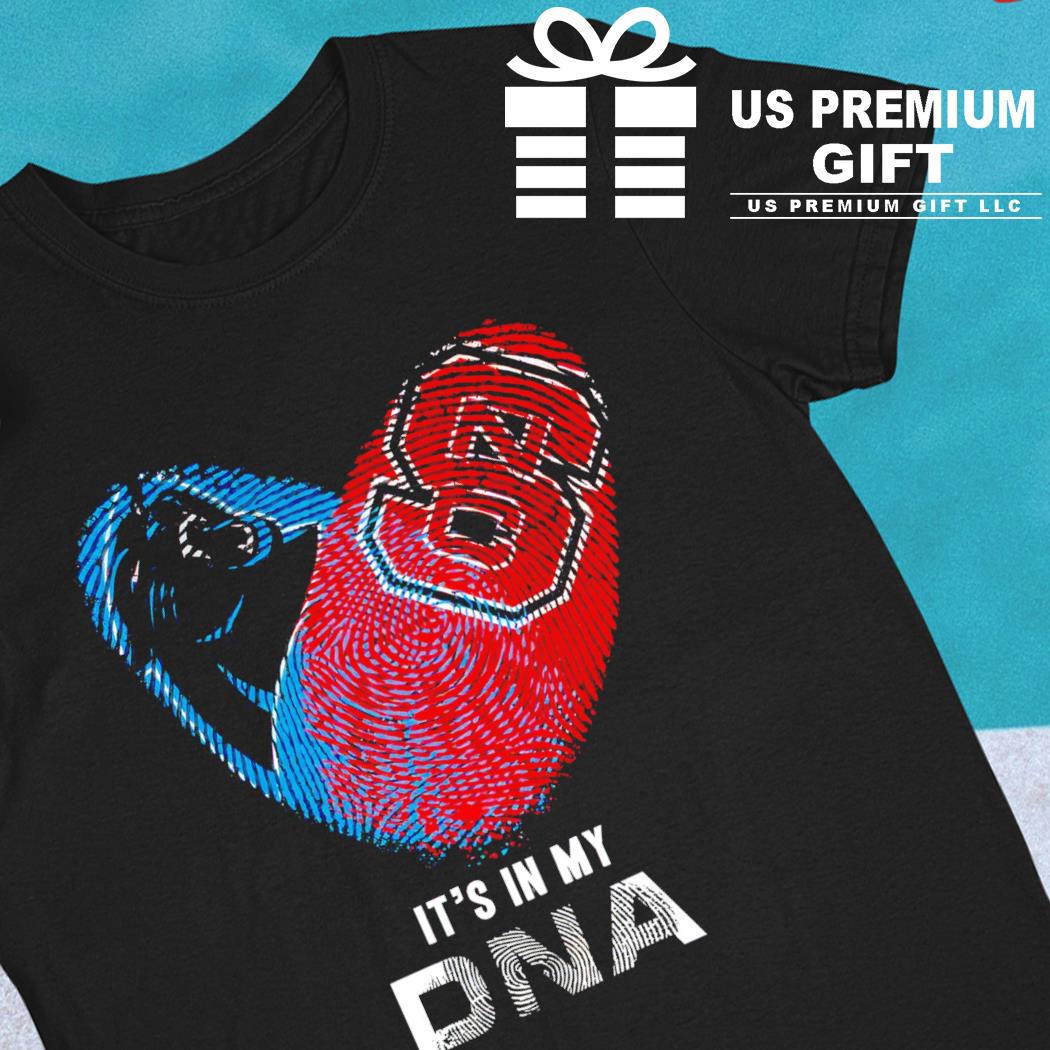 Carolina Panthers and NC State Wolfpack it's in my DNA logo shirt, hoodie,  sweater, long sleeve and tank top