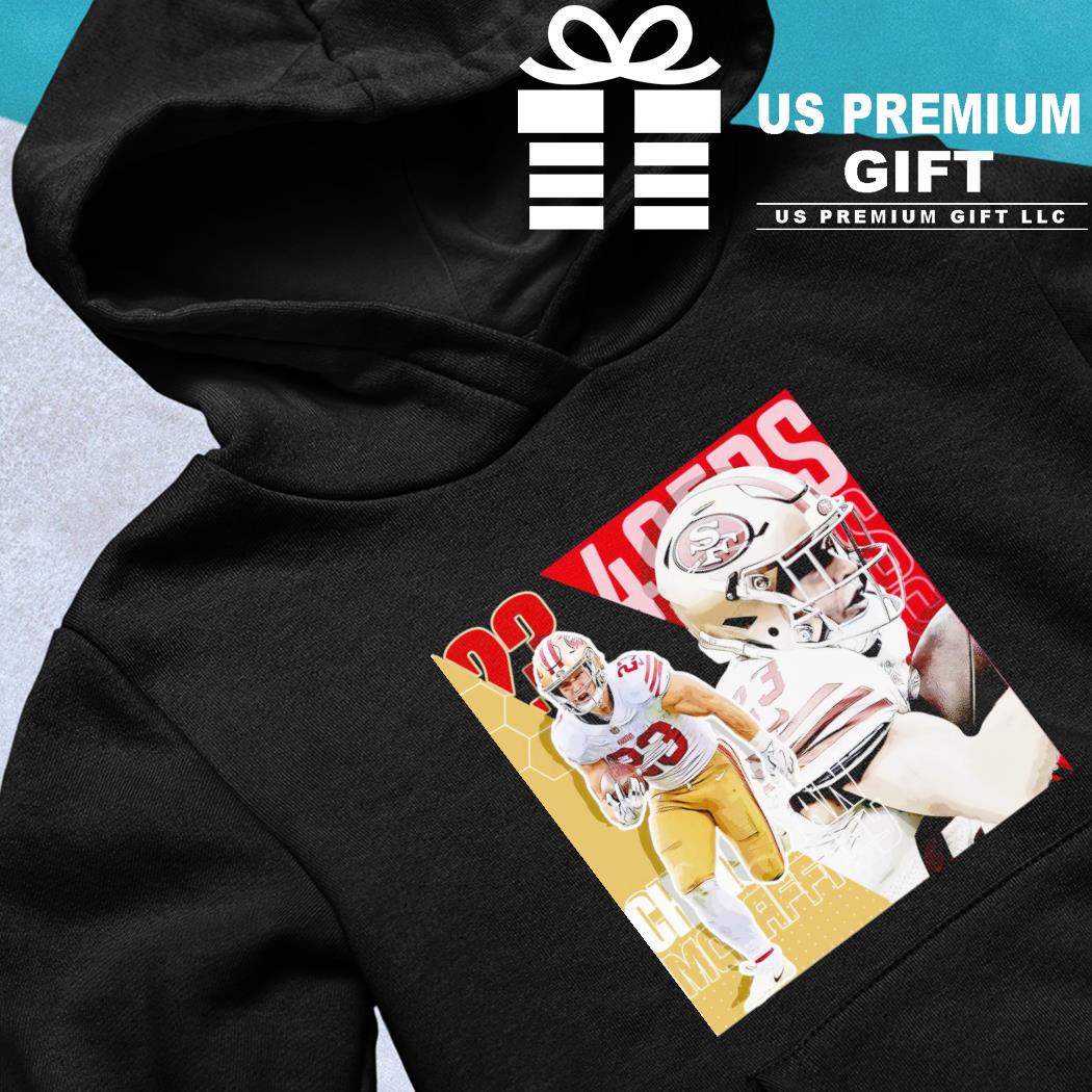 Christian McCaffrey 23 San Francisco 49ers football player glitch poster  shirt, hoodie, sweater, long sleeve and tank top