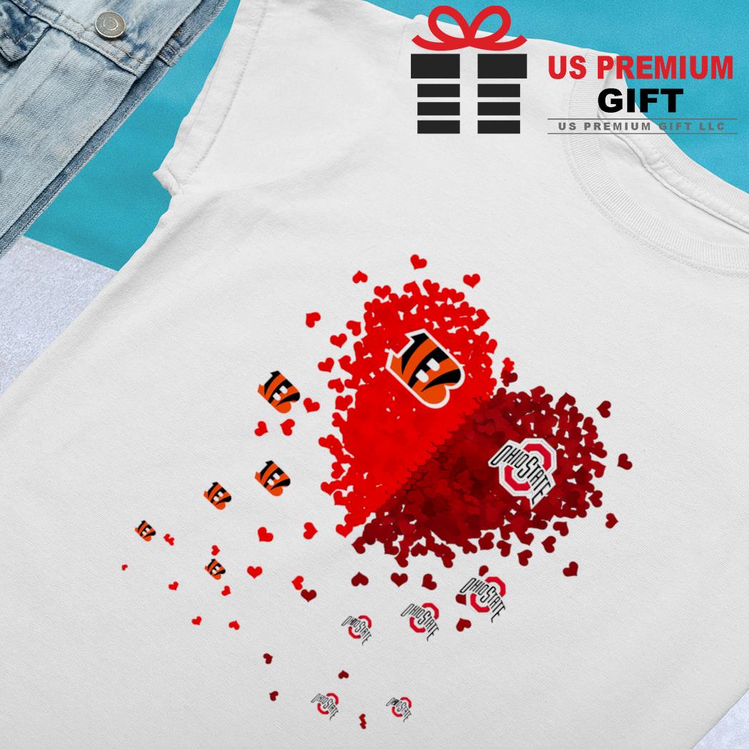 Cincinnati Bengals vs Ohio State Buckeyes heart for life shirt, hoodie,  sweater, long sleeve and tank top