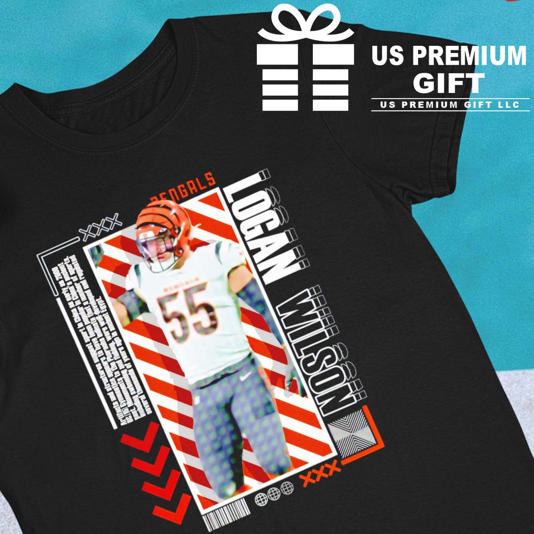 Cincinnati Bengals football 55 Logan Wilson player pose poster Us gift shirt,  hoodie, sweater, long sleeve and tank top