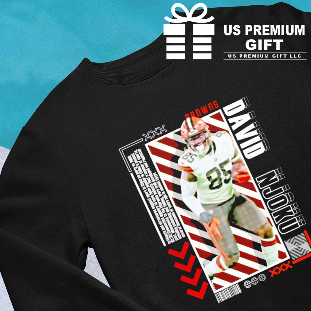 Cleveland Browns football 85 David Njoku player pose Us gift shirt, hoodie,  sweater, long sleeve and tank top