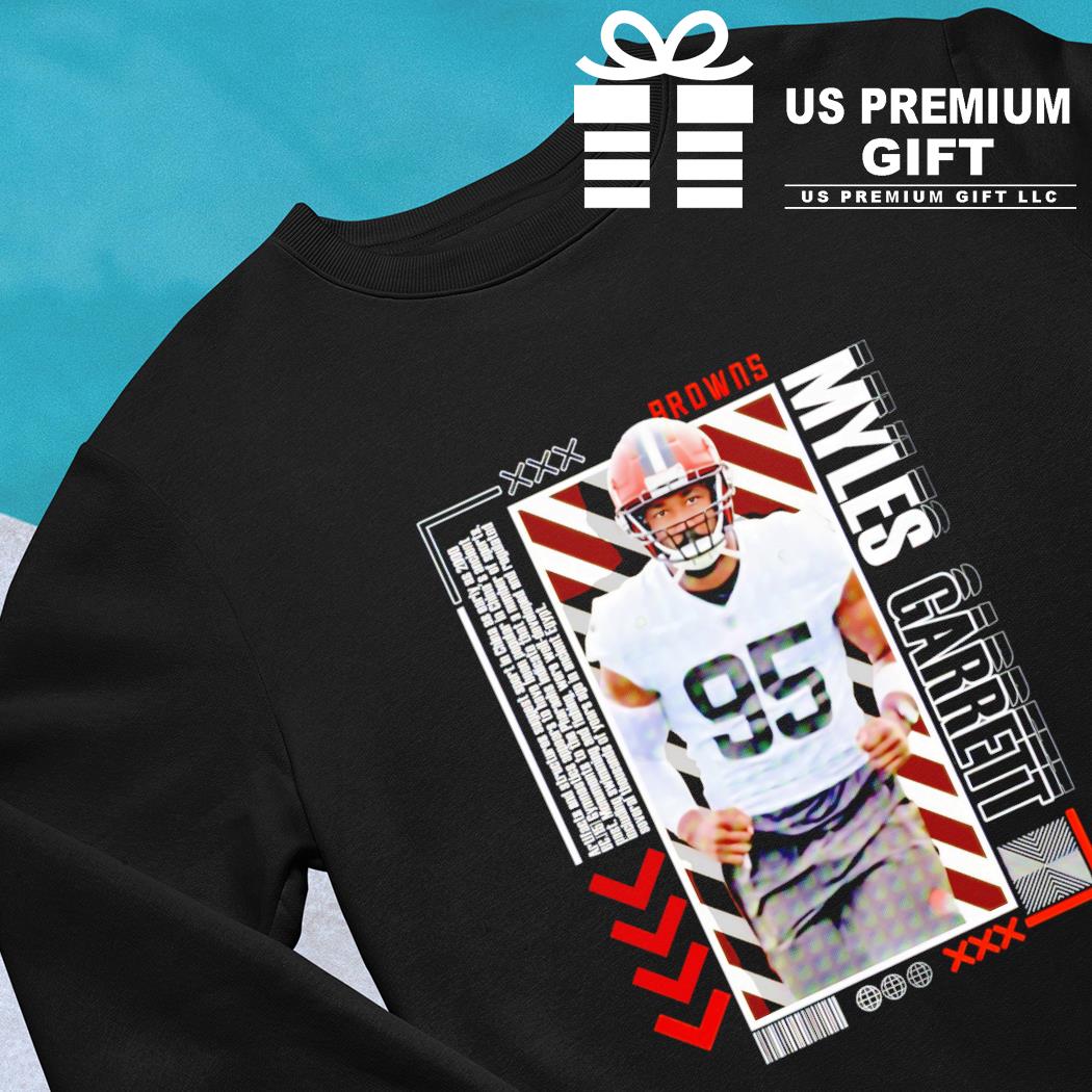 Cleveland Browns football 95 Myles Garrett player pose Us gift shirt,  hoodie, sweater, long sleeve and tank top