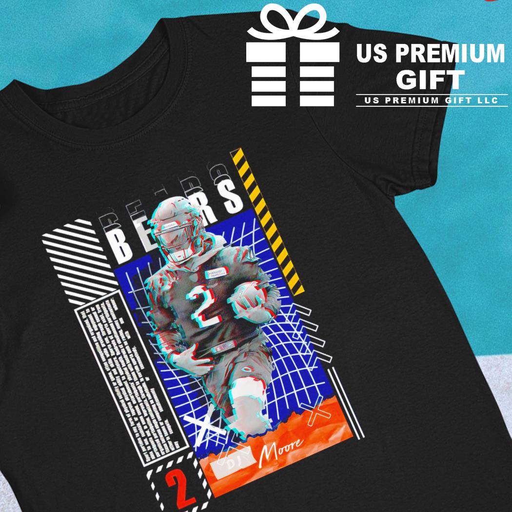 D. J. Moore 2 Chicago Bears football player glitch poster gift shirt,  hoodie, sweater, long sleeve and tank top