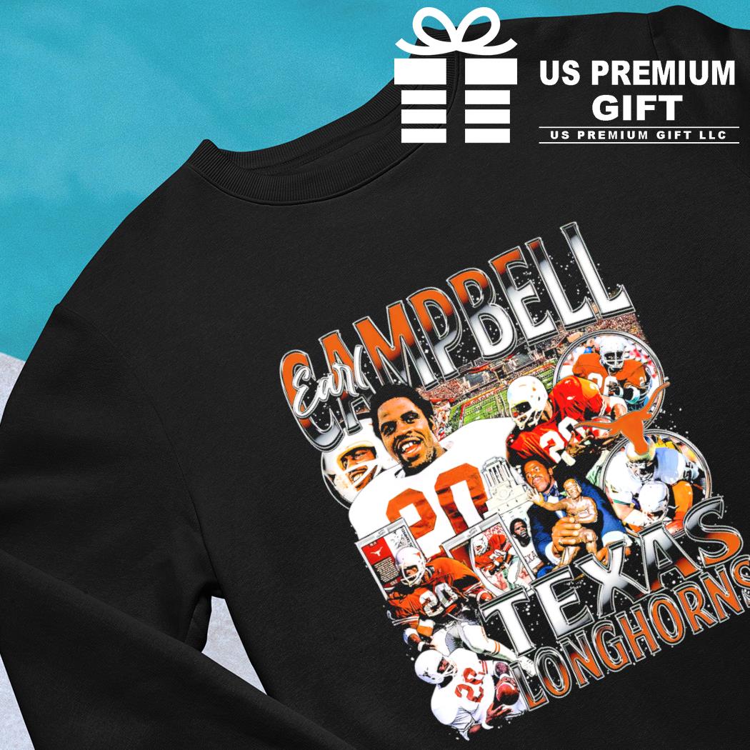 Earl Campbell 20 Texas Longhorns football player Vintage gift shirt,  hoodie, sweater, long sleeve and tank top