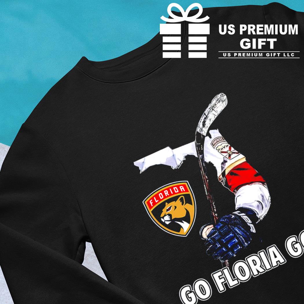 Official Florida panthers go Florida go logo hockey Florida map T-shirt,  hoodie, tank top, sweater and long sleeve t-shirt
