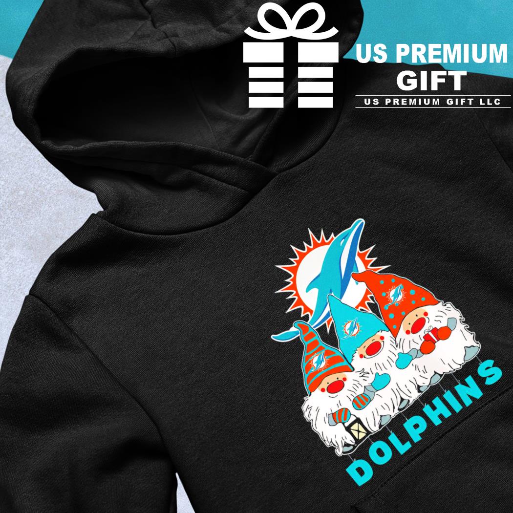 Happy Merry Christmas the Gnomes Miami Dolphins logo shirt, hoodie, sweater,  long sleeve and tank top