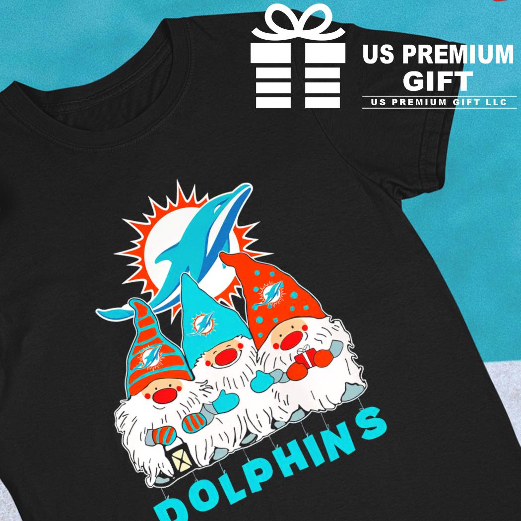 Happy Merry Christmas the Gnomes Miami Dolphins logo shirt, hoodie,  sweater, long sleeve and tank top