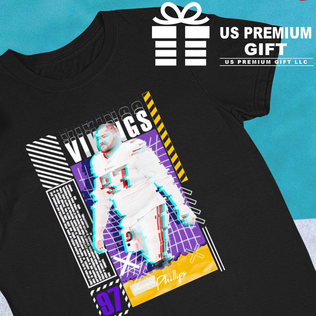 Minnesota Vikings football 97 Harrison Phillips player pose poster Us gift  shirt, hoodie, sweater, long sleeve and tank top