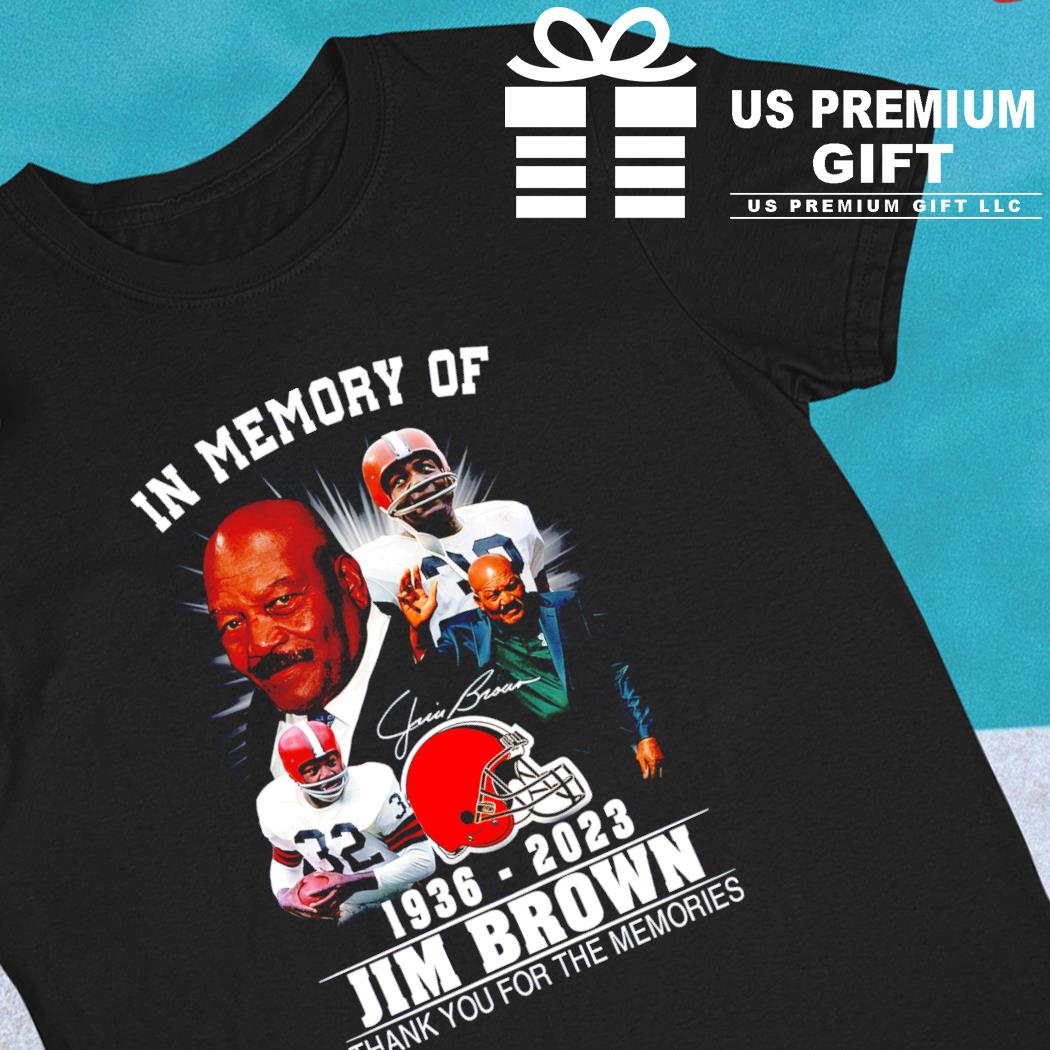 Jim Brown 1936-2023 Cleveland Browns 32 Thank You T-Shirt - Growkoc